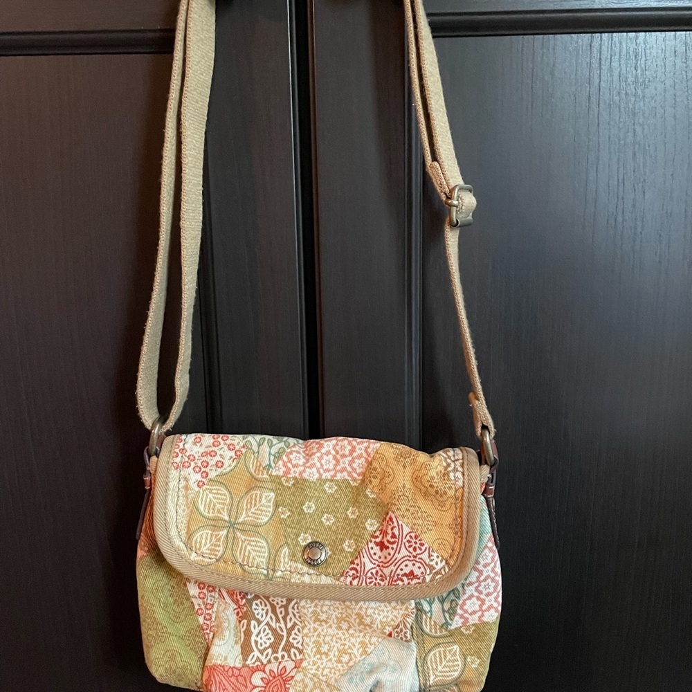 Fossil Cotton Multicolor Patchwork Shoulder Bag - image 1